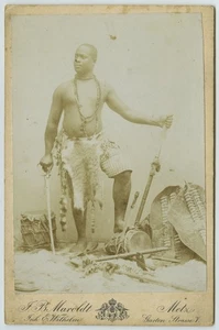 Cabinet Maroldt à Metz. Zoulou. Troupe en tournée ou exposition en 1900. - Picture 1 of 2