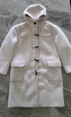 M&S Textured Hooded Duffle Coat ~ Borj Fleece Lined ~ Size 10 - Image 1 of 4