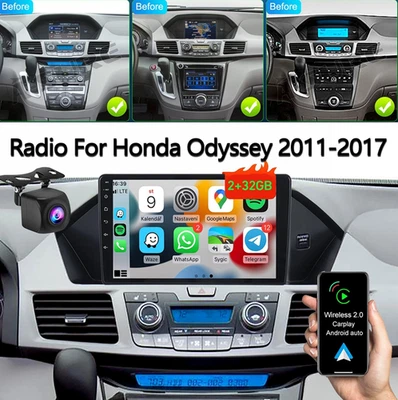 For 2011-2017 Honda Odyssey 2+32GB Car Stereo Radio Android 13 Wireless Carplay - Изображение 1 из 4