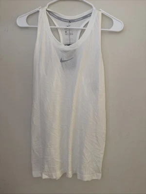 ¡NUEVO! Camiseta sin mangas Nike Running Infinite blanca para mujer talla S pequeña CU3125-010 NUEVA CON ETIQUETAS Foto 1 de 4