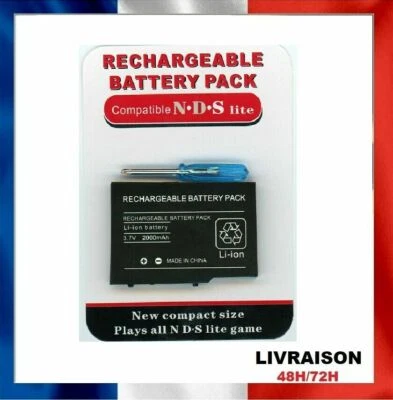 Batterie pour Nintendo DS Lite, 2000 mah avec tournevis Battery NDS 2000 mah - Photo 1/2