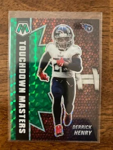 2021 Panini Mosaic Green Prizm Derrick Henry Touchdown Masters Tennessee Titans - Bild 1 von 2