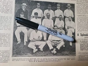 1905 Northampton Cricket Team Photo Bullimer, Knight, Horton, Kingston, Cox,... - Picture 1 of 1