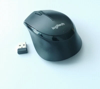 Logitech M330 Silent Plus 1000 DPI Wireless Mouse with receiver Black  - Image 1 of 4