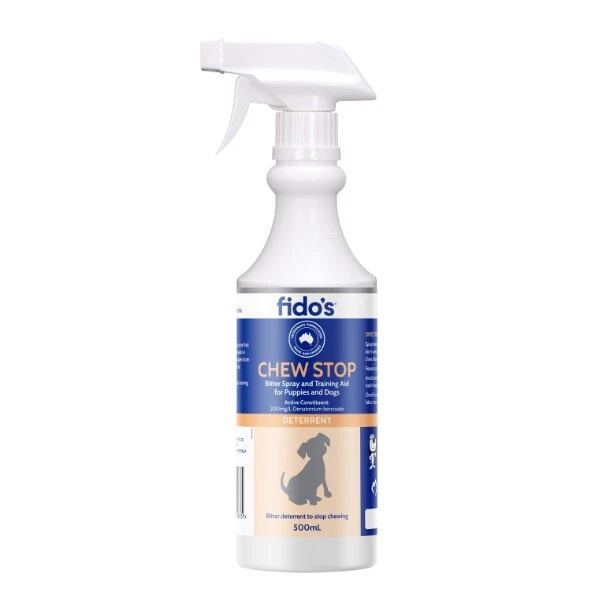 Fidos Chew Stop Bitter Spray 500ml for Puppies & Dogs Stop Chewing Furniture etc - image 1 of 1
