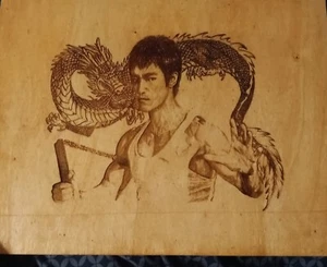Bruce Lee gravierte Holz Wandkunst 11"x14" - Bild 1 von 1