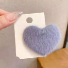 Love Heart Plush Fluffy Side Bangs Clip Ornament Hair Clips Girls Accessories
