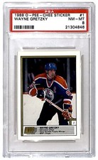 Wayne Gretzky 1988-89 O-Pee-Chee Sticker PSA 8 (AlBe) #1 Edmonton Oilers