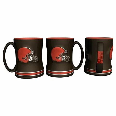 Cleveland Browns 14oz Sculpted Relief Coffee Mug NFL Cover