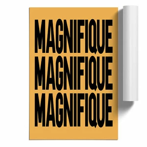 Prachtvolles gelbes Typografie ungerahmtes Wandbild Poster Druck Deko Wohnzimmer - Bild 1 von 4