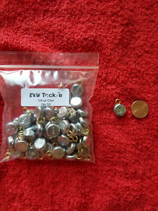 25 PCS ROUND FLAT COIN RIVER SINKERS 1-3/4 OZ