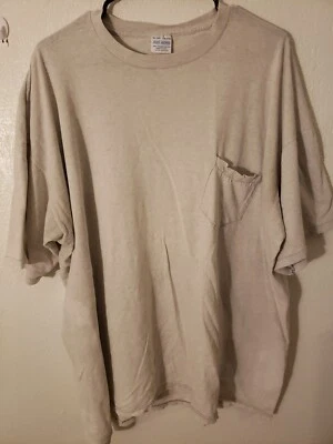 Camiseta Para Hombres De Colección Puntada Única Bolsillo En Blanco Alta XXX Hecha en EE. UU. John Henry Foto 1 de 4