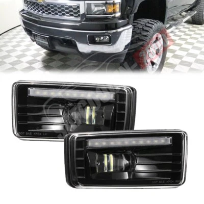 Kit DRL de luzes de neblina LED esquerda direita Tahoe para Chevy Silverado 1500 2500 HD 3500HD - Imagem 1 de 4