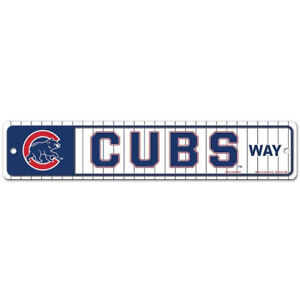 Chicago Cubs 3.75" by 19"  Plastic Street Sign - MLB