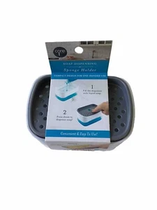 Core Kitchen~ White/Gray Soap Dispensing Sponge Holder - Picture 1 of 4