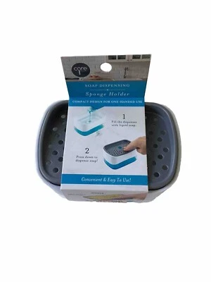 Core Kitchen ~ Soporte de esponja dispensadora de jabón blanco/gris  Foto 1 de 4