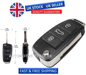 3 Tastenetui Fernbedienung Schlüssel FOB Schale passend für Audi A2 A3 A4 A6 A6L A8 TT + LOGO A21 - Bild 1 von 5