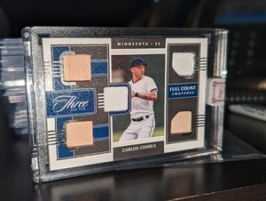 Twins 2022 Panini Three and Two Full Count Swatches /49 Carlos Correa #FCS-CC