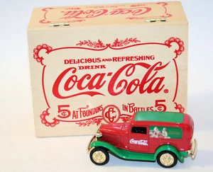 COCA COLA CHRISTMAS 1996 ERTL 1932 FORD Panel Delivery Truck In Wood Box NEW - Picture 1 of 12
