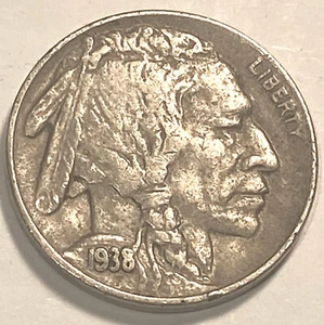 1938 D Buffalo Nickel AU+ sin precio base *J437 - Imagen 1 de 2