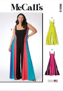 Schnittmuster Overall mit farblichen Einsätzen Plussize McCalls mc8513 46-54/56- - Bild 1 von 24