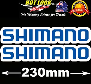 SHIMANO Fishing Boat Stickers 4X4 Caravan Camping Tandem Trailer Fridge Kayak - Picture 1 of 2