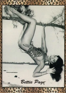 Dschungel PinUp Leopard BETTIE PAGE Postkarte 6" Foto DRUCK - Bild 1 von 1