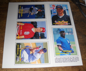 1990 SCD POCKET PRICE GUIDE UNCUT CARD SHEET BO JACKSON MATTINGLY MIKE GREENWELL