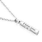 925 Sterling Silver I Love You Forever And Always New Fashion Pendant Necklace