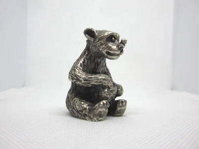 Oso de peltre Ampersand con olla de miel figura de peltre en miniatura Foto 1 de 4