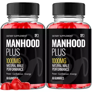 Manhood Plus Gummies - Support for Enhanced Energy and Vitality (2 Pack) - Picture 1 of 9
