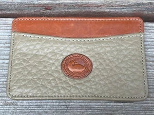 VTG Dooney & Bourke Slim Credit Card Holder Business ID Card Case Leather - Picture 1 of 2