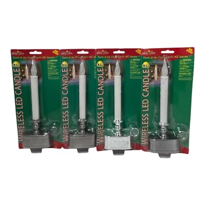 Brite Star Wireless LED Candle Stick in Holder Christmas Light Decor (4) NEW - Image 1 of 4