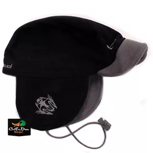 NEW BANDED GEAR UFS FLEECE BRIMMED BEANIE HAT CAP "b" LOGO BLACK - Picture 1 of 3