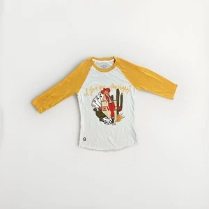 T-shirt vintage Y2K PinUp ragazza raglan anni 50 cowgirl Las Vegas western rockabilly - Foto 1 di 5