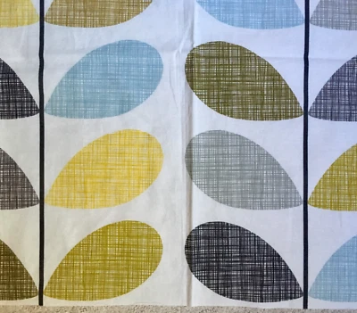120cm L x 47cm Wide Orla Kiely Scribble Stem in Seagrass Lightweight Cotton New - Image 1 of 4