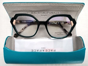 Face A Face Eyeglass Frame Gipse 2 52[]18-139 Col.2045 Green Crystal Havana Fran - Picture 1 of 6