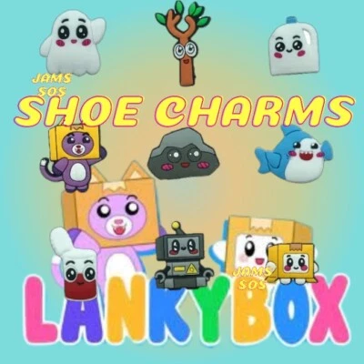 LankyBox Theme Shoe Charms Croc Shoes DIY YOUTUBE CARTOON TV LANKY BOX ROCKY
