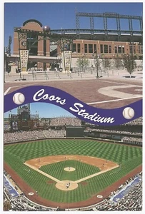 Continental Postcard - Denver, Colorado - Coors "Stadium", Rockies, Bi-View - Picture 1 of 2