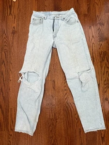 1990s LEVI'S 560 Distressed Stone Washed Jeans 34x34 Vintage Men's Denim Tapered - Picture 1 of 10