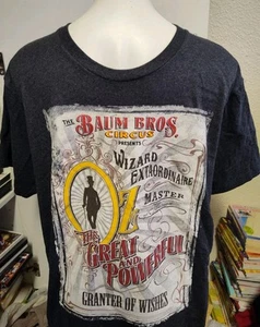 Disney Store Baum Bros Circus Wizard of OZ Great & Powerful T-Shirt L Charcoal - Picture 1 of 3