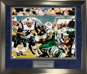 Vince Wilfork Patriots signiert Butt Fumble Jets beschriftet 16x20 - Bild 1 von 1
