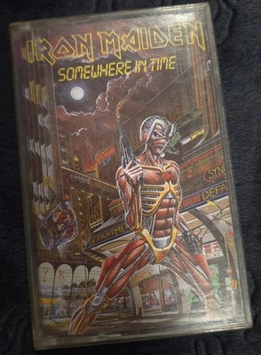 Iron Maiden Somewhere in Time (1986 Cassette, Capitol Records) Vintage Foto 1 de 4