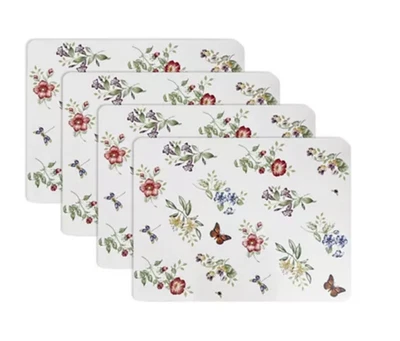Lenox Butterfly Meadow All Over Cork Set of 4 Placemats - White - Image 1 of 2