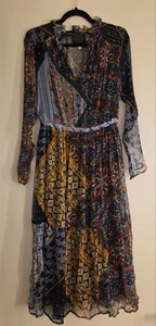 "JOHNNY WAS JADE" - MEHRFARBIGES KLEID AUS 100% SEIDE Gr. S - Bild 1 von 7