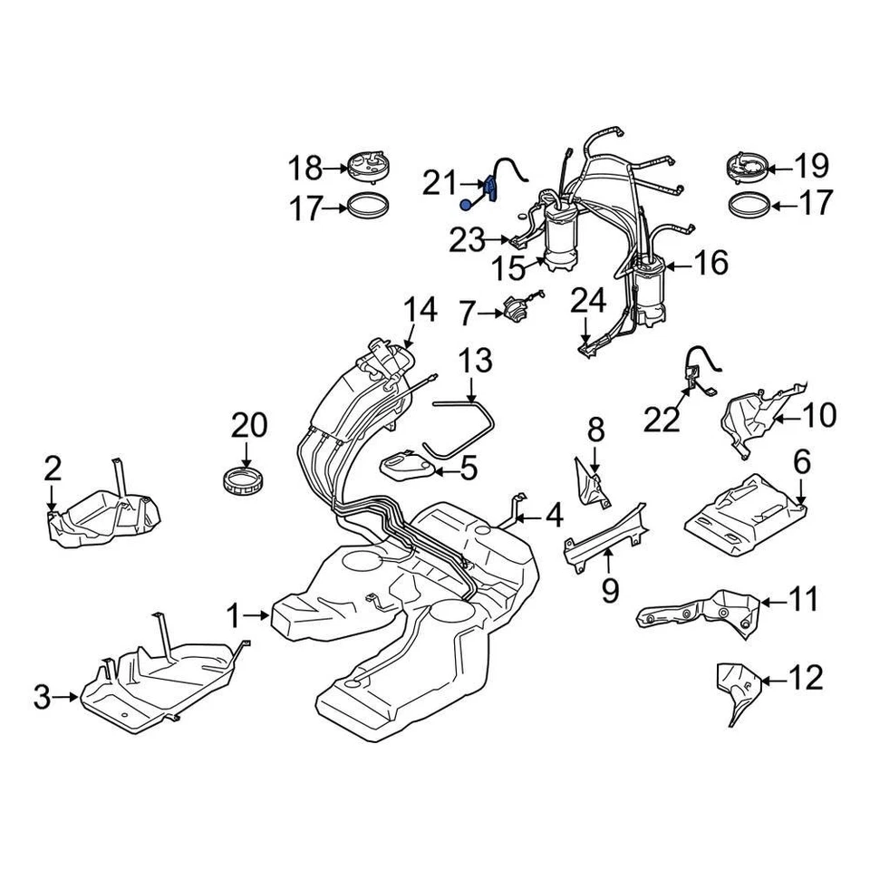 For Porsche Cayenne 03-10 Porsche Right Fuel Sender & Hanger Assembly - Image 1 of 1