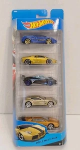 Hot Wheels, 2014 World Race 5-Pack X9856 01806 Lamborghini Aston Lotus Mazda - Picture 1 of 10