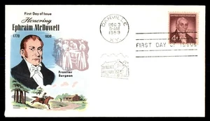Mayfairstamps US FDC 1959 Honoring Ephraim McDowell Frontier Surgeon First Day C - Picture 1 of 2