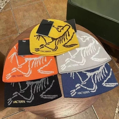 ARC'TERYX Neu Arcteryx Bird Head Black Toque Beanie Orca Black Merino Wool Hat for Winter