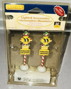 Lemax Penguin Crossing Lighted Signs New - Picture 1 of 2